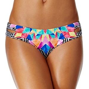 Bar III Feather Daze Reversible Cheeky Bottoms